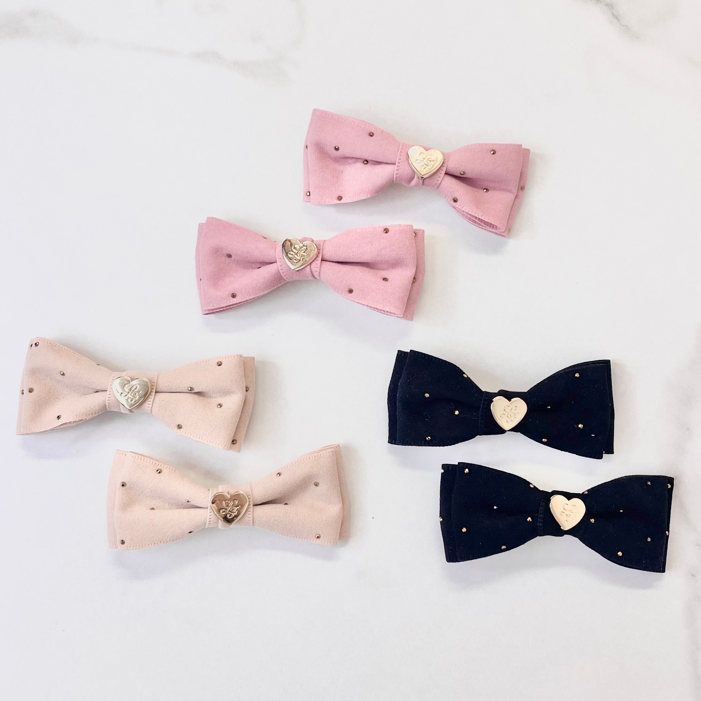 《LAFARY》ゴールドスタッズミニリボン