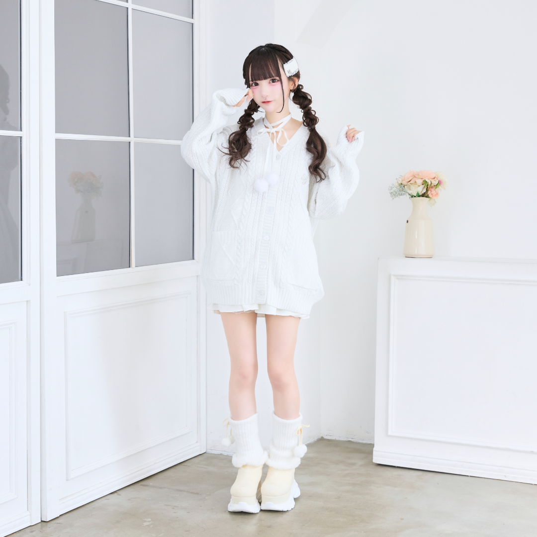 《LAFARY closet》ルーズニット厚底ブーツ