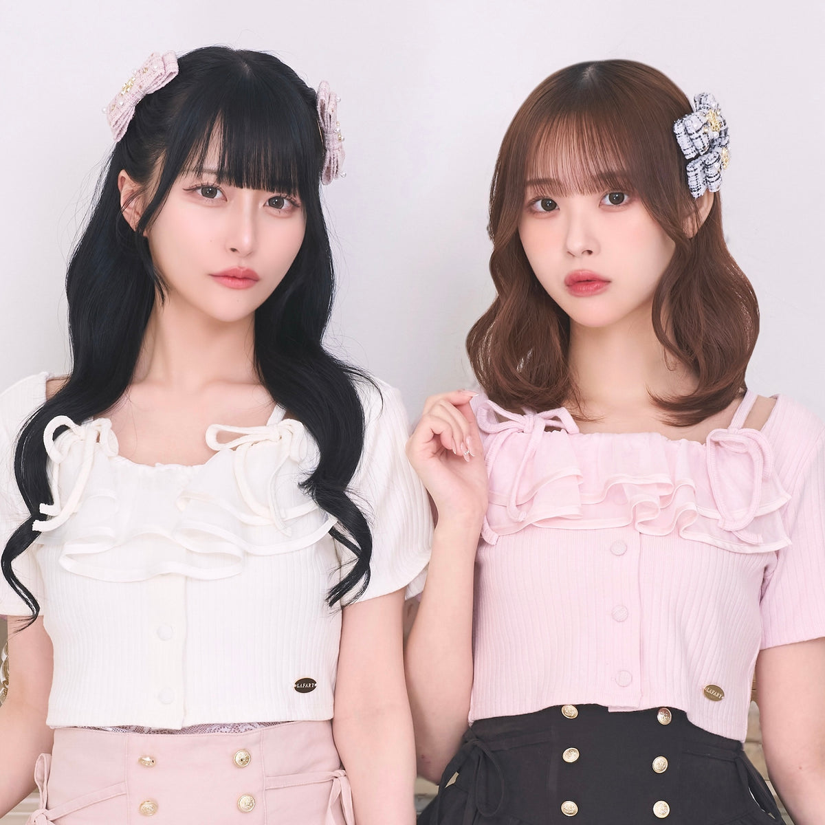 《LAFARY closet》ビジューツイードミニリボン