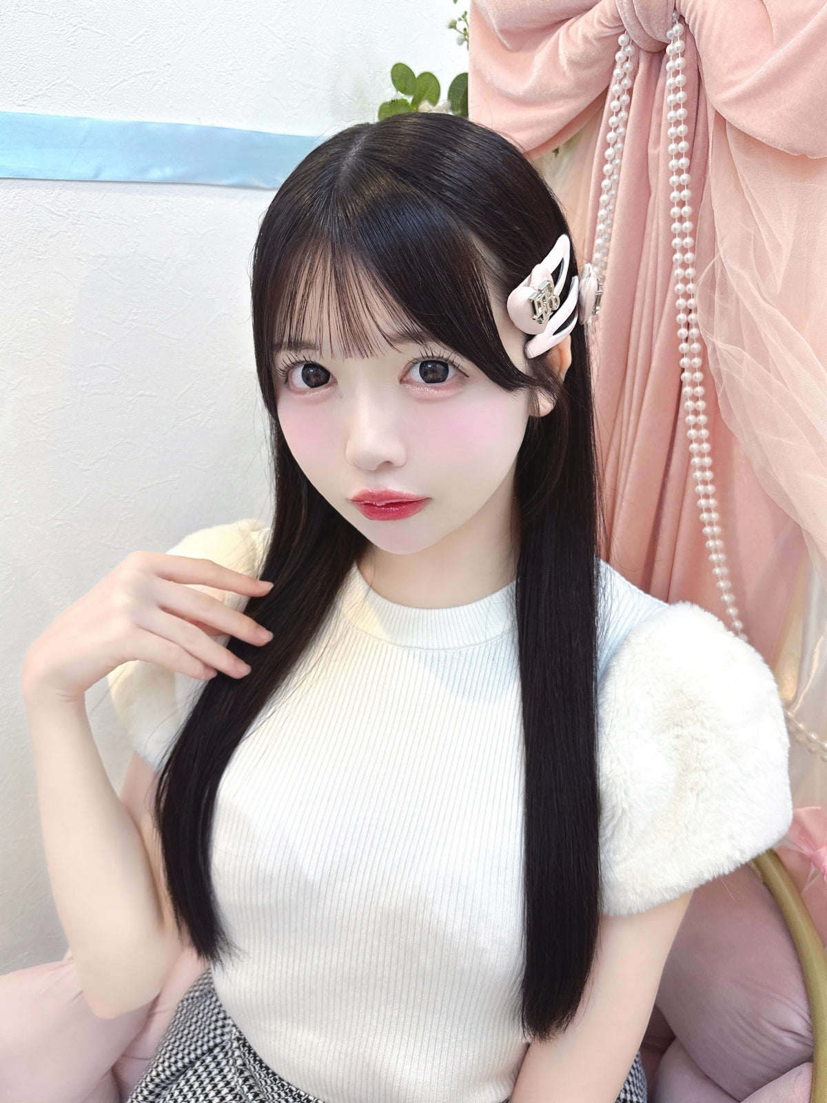 《LAFARY closet》サテンハートヘアピン