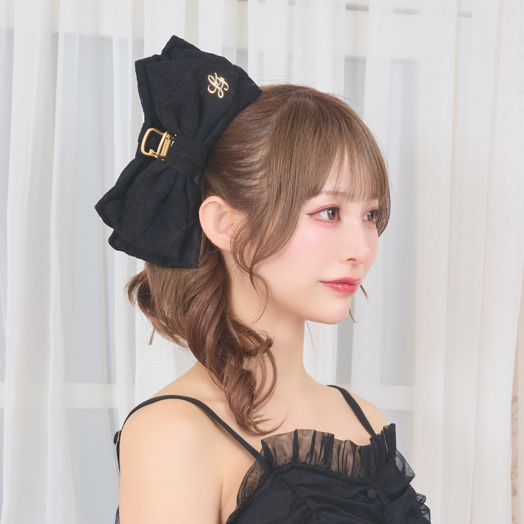 《LAFARY closet》レースリボンバンスクリップ