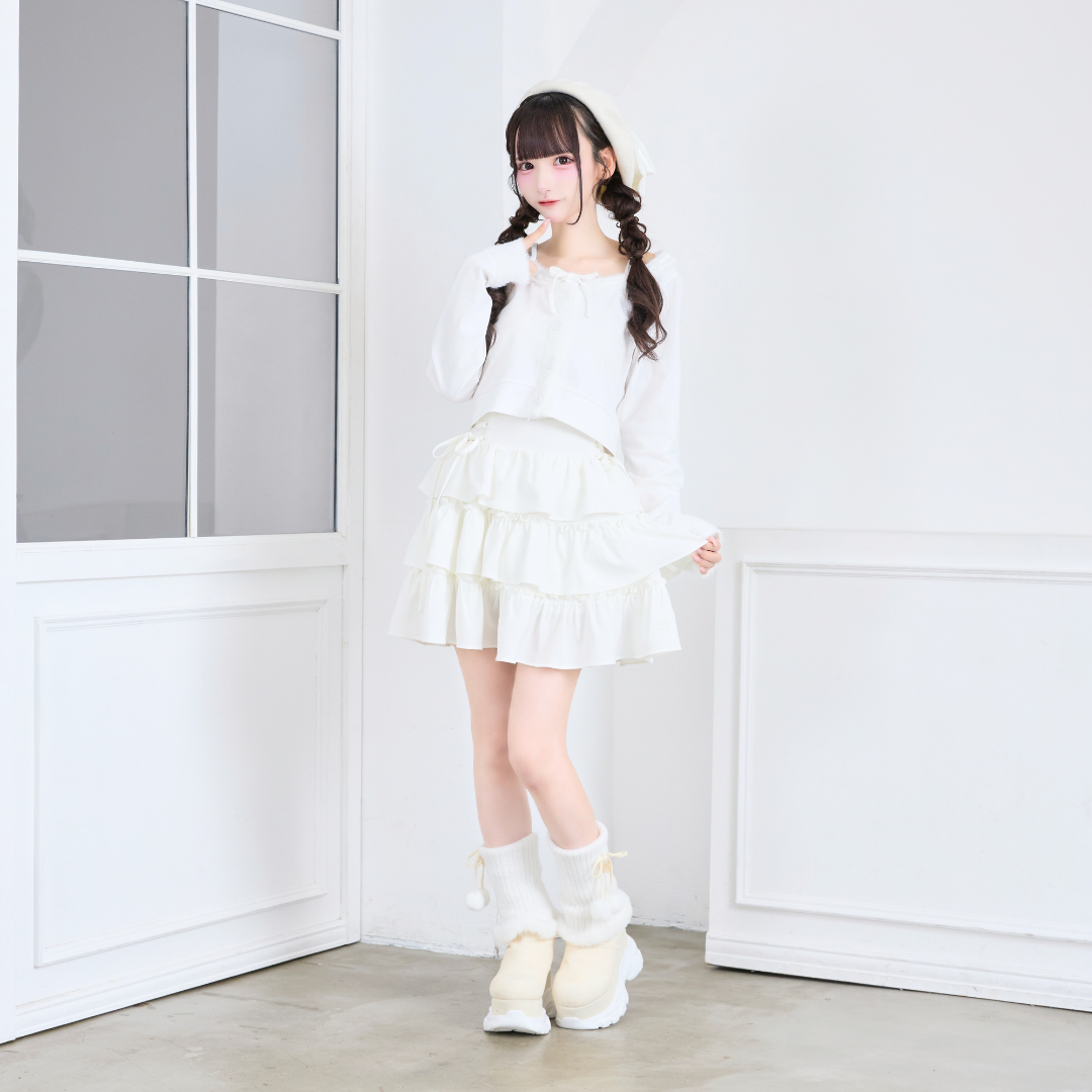 《LAFARY closet》ルーズニット厚底ブーツ