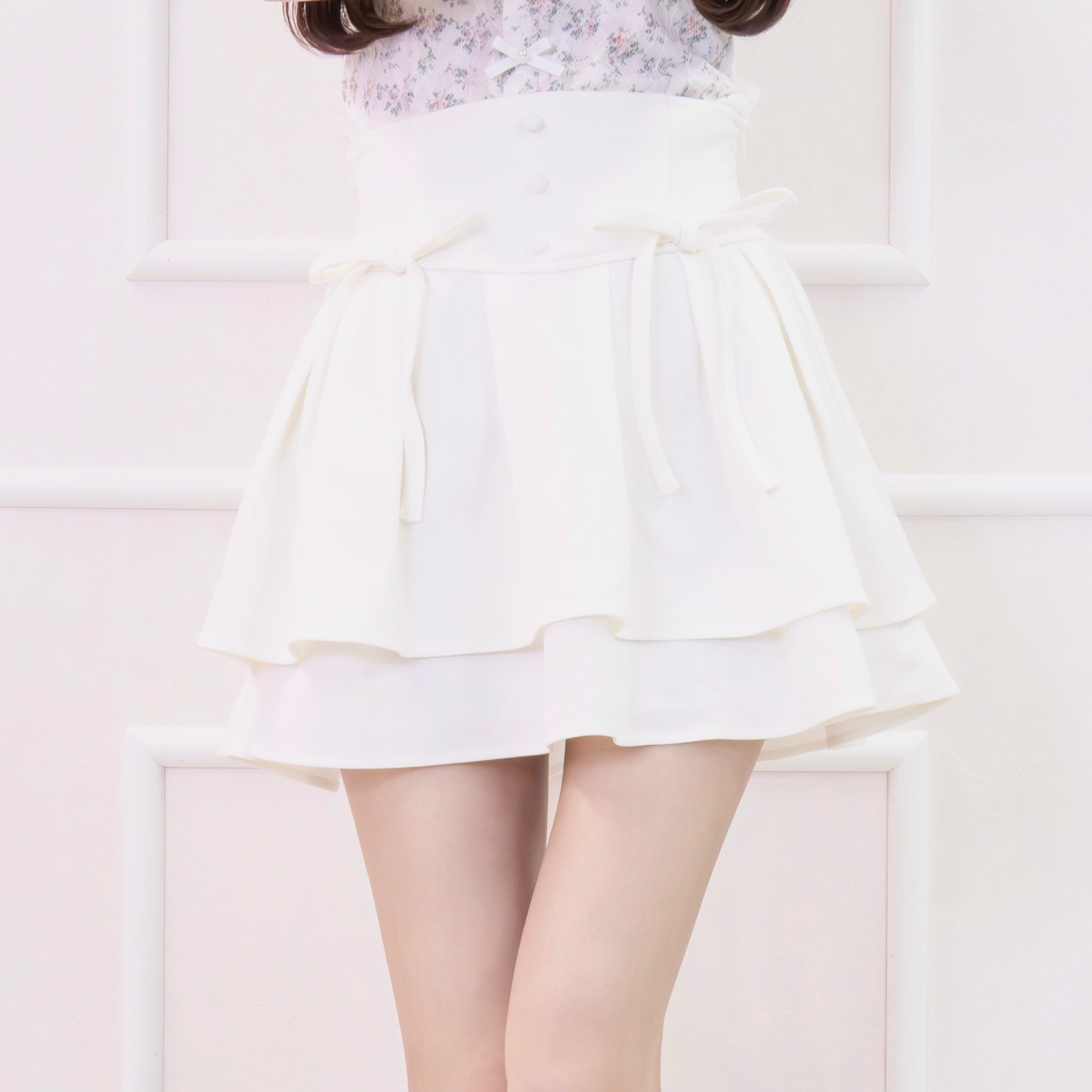 《LAFARY》サイドリボンスカート