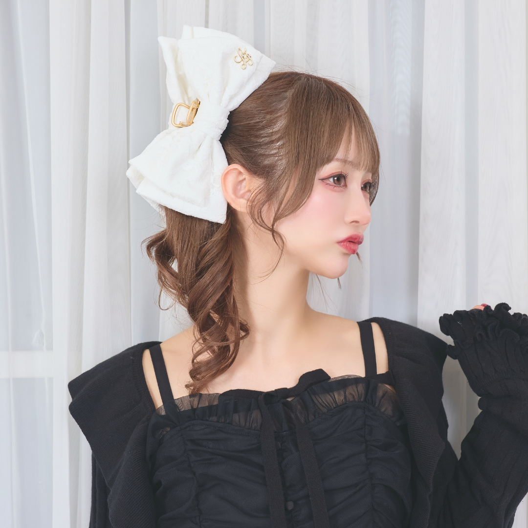 《LAFARY closet》レースリボンバンスクリップ