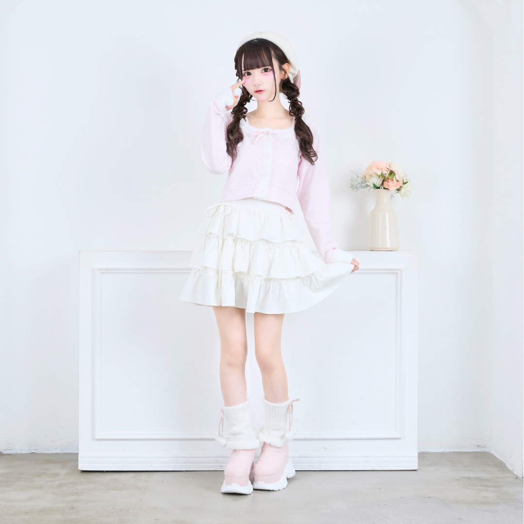 《LAFARY closet》ルーズニット厚底ブーツ