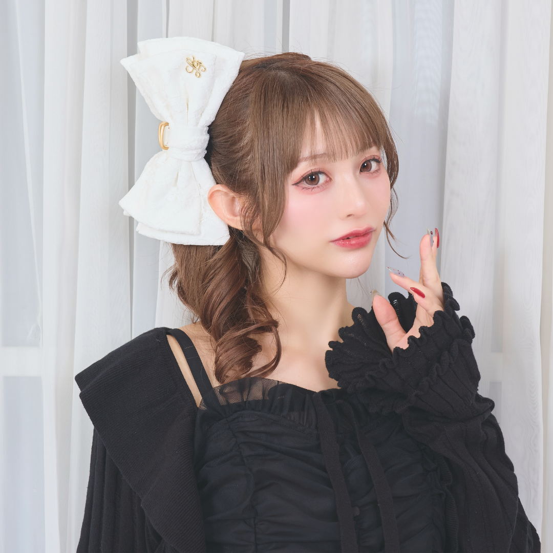 《LAFARY closet》レースリボンバンスクリップ