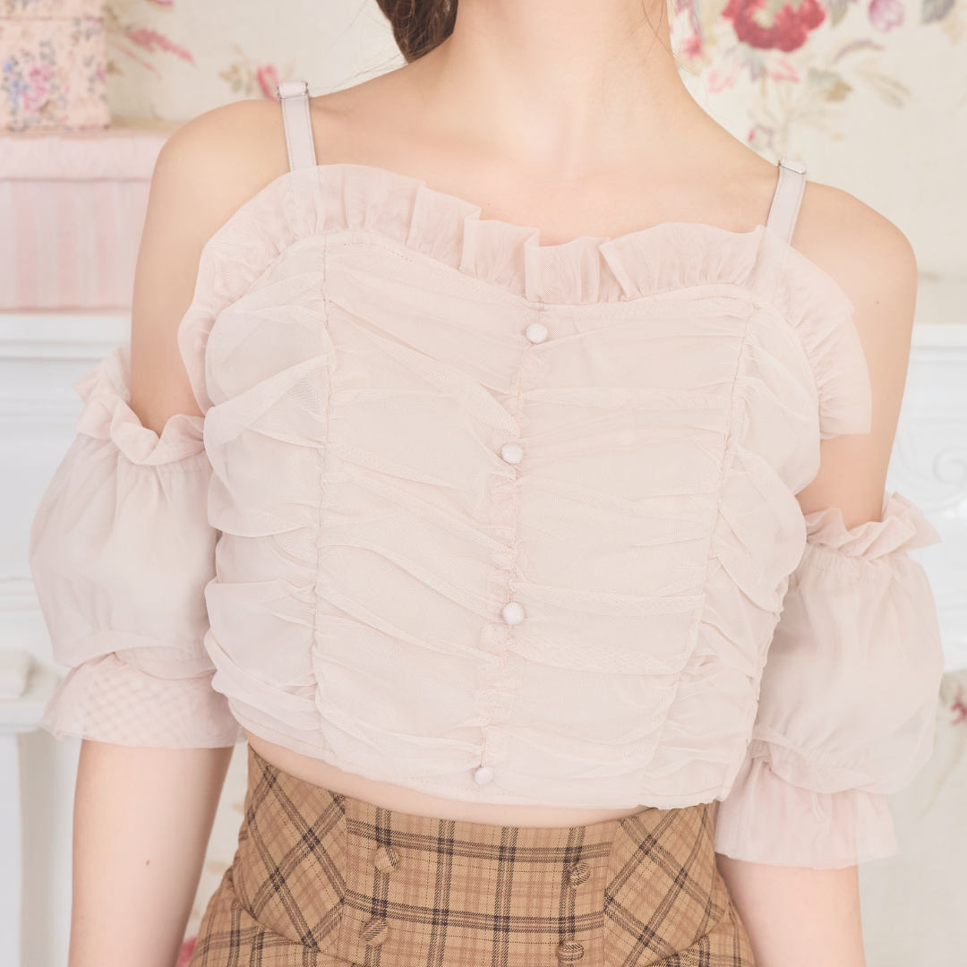 《LAFARY closet》オフショルチュールトップス