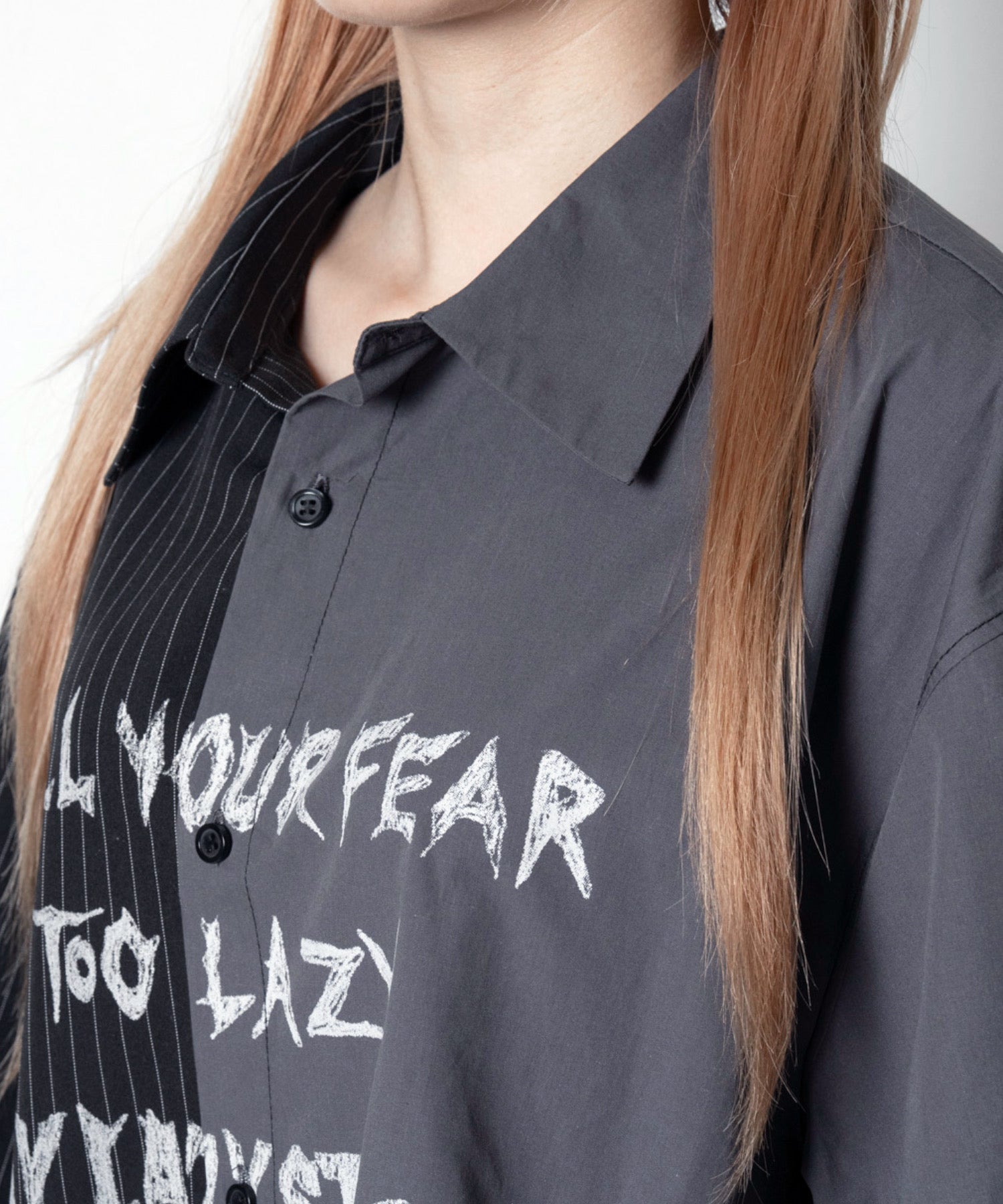 【LAZY SLAY】ツートンオーバーシャツ