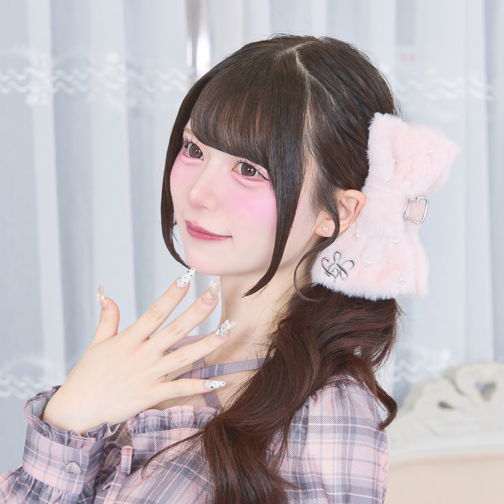 《LAFARY closet》ファーリボンバンスクリップ