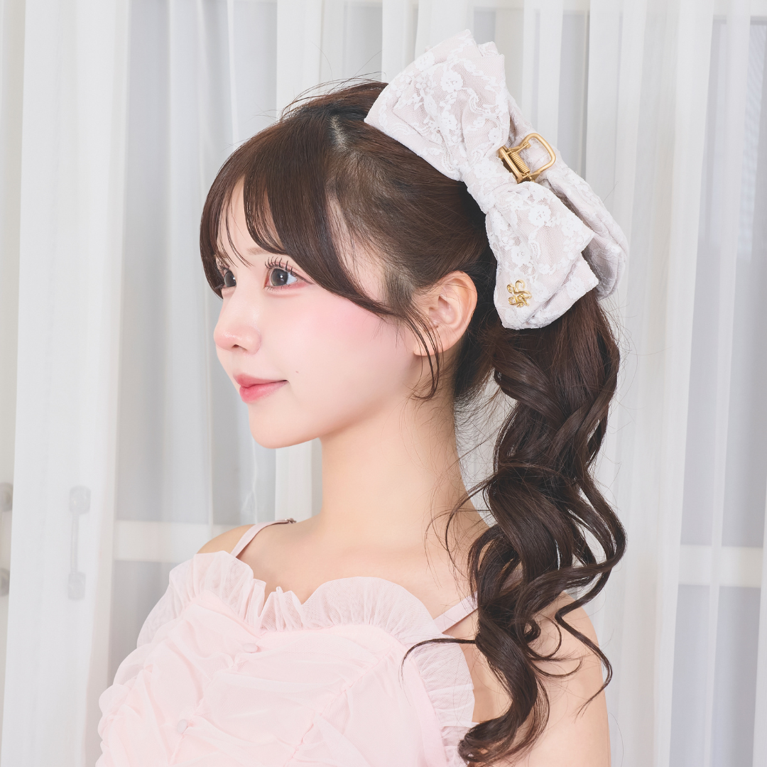 《LAFARY closet》レースリボンバンスクリップ