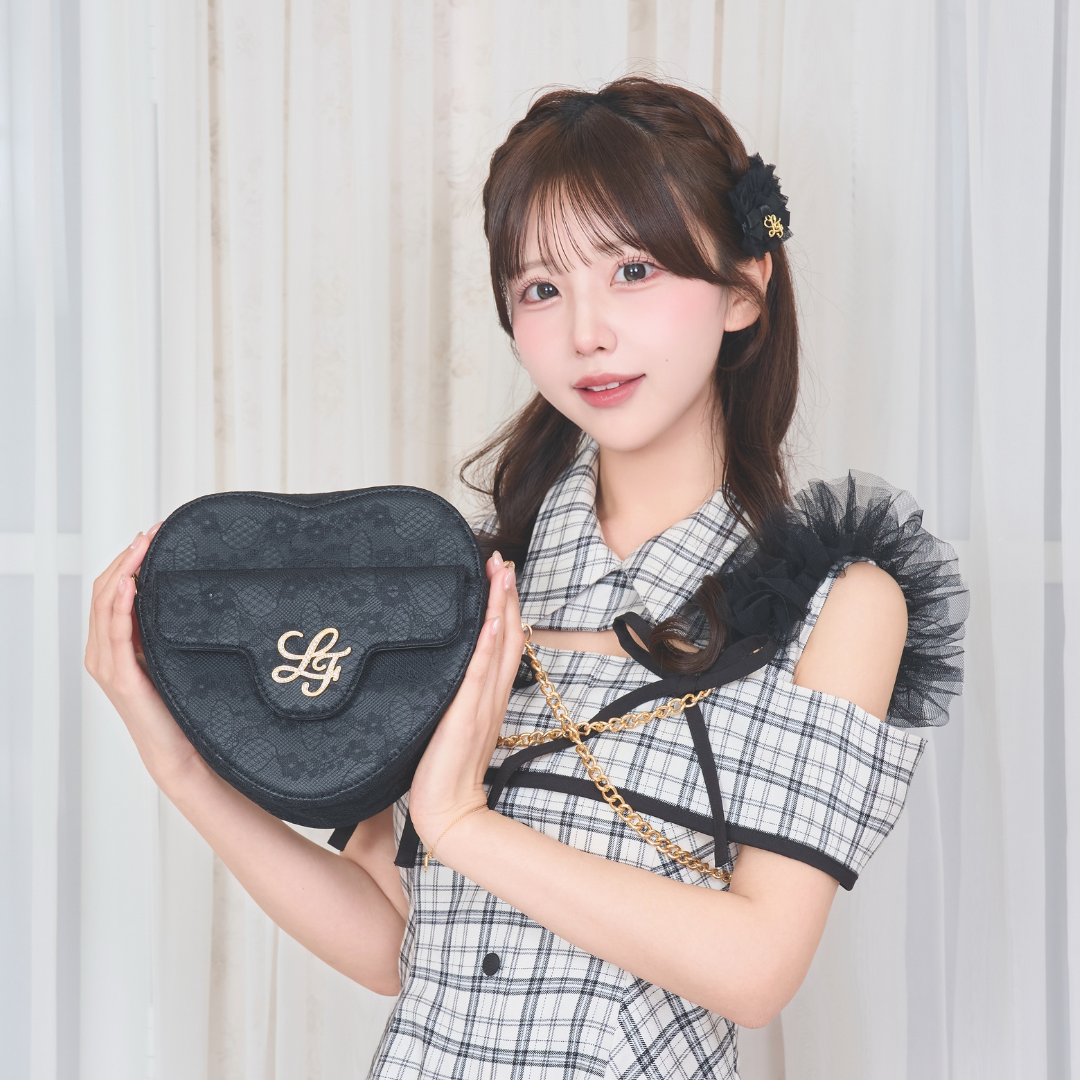 《LAFARY closet》チュールレースハートバッグ