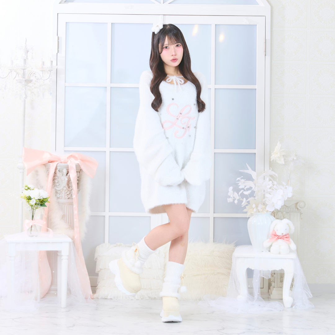 ホワイト×ピンク:152cm