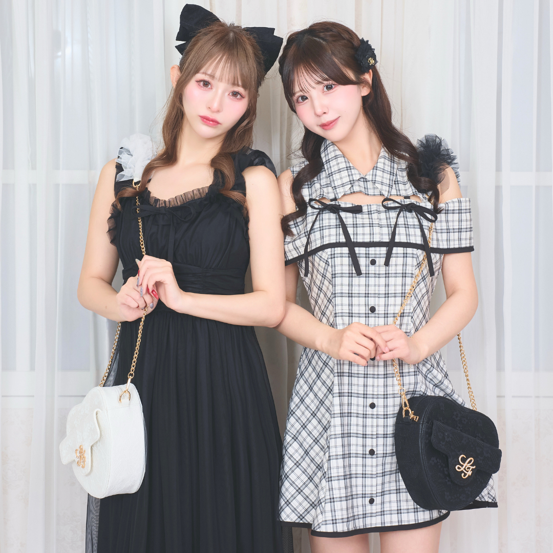 《LAFARY closet》チュールレースハートバッグ