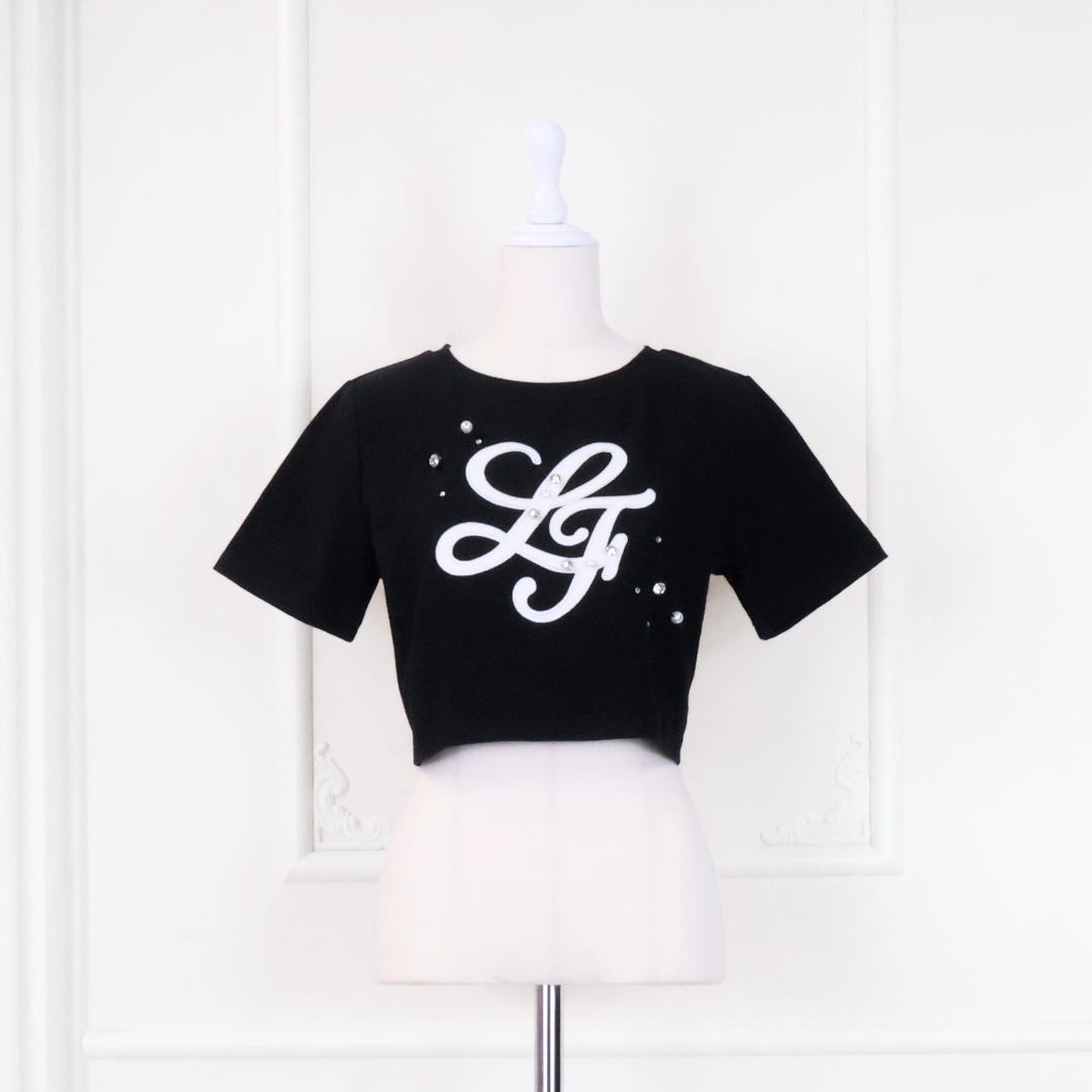 《LAFARY closet》合皮ロゴチビTシャツ