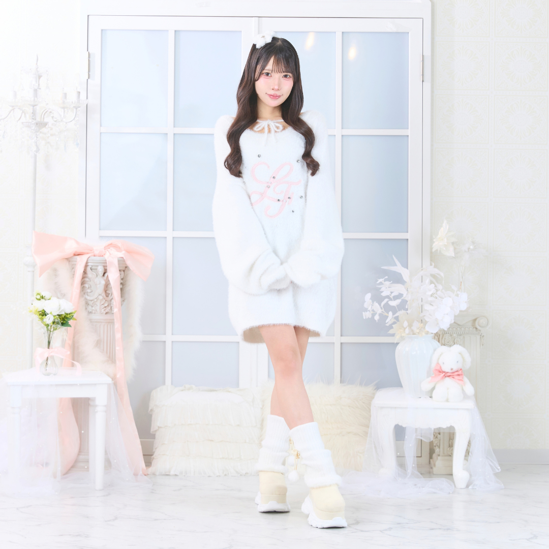 ホワイト×ピンク:152cm