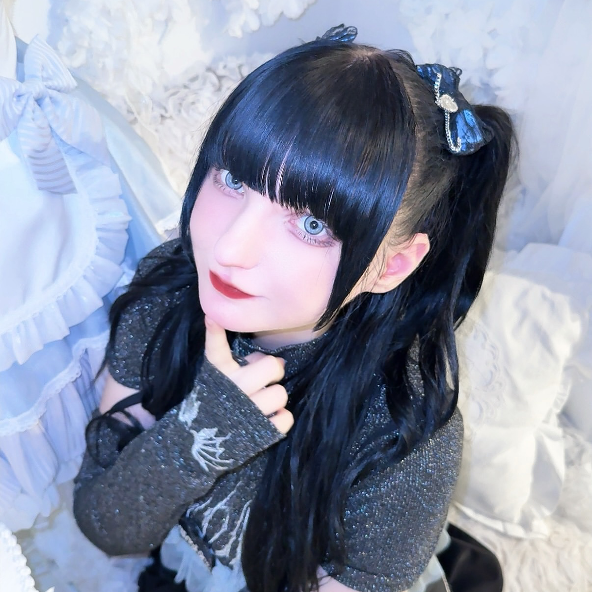 《mine》レースゴシックリボン