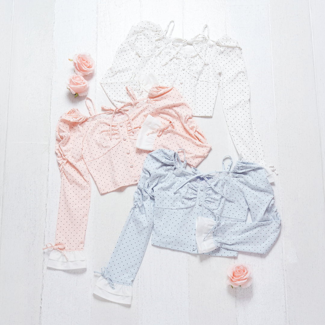 《LAFARY closet》ドットカットトップス
