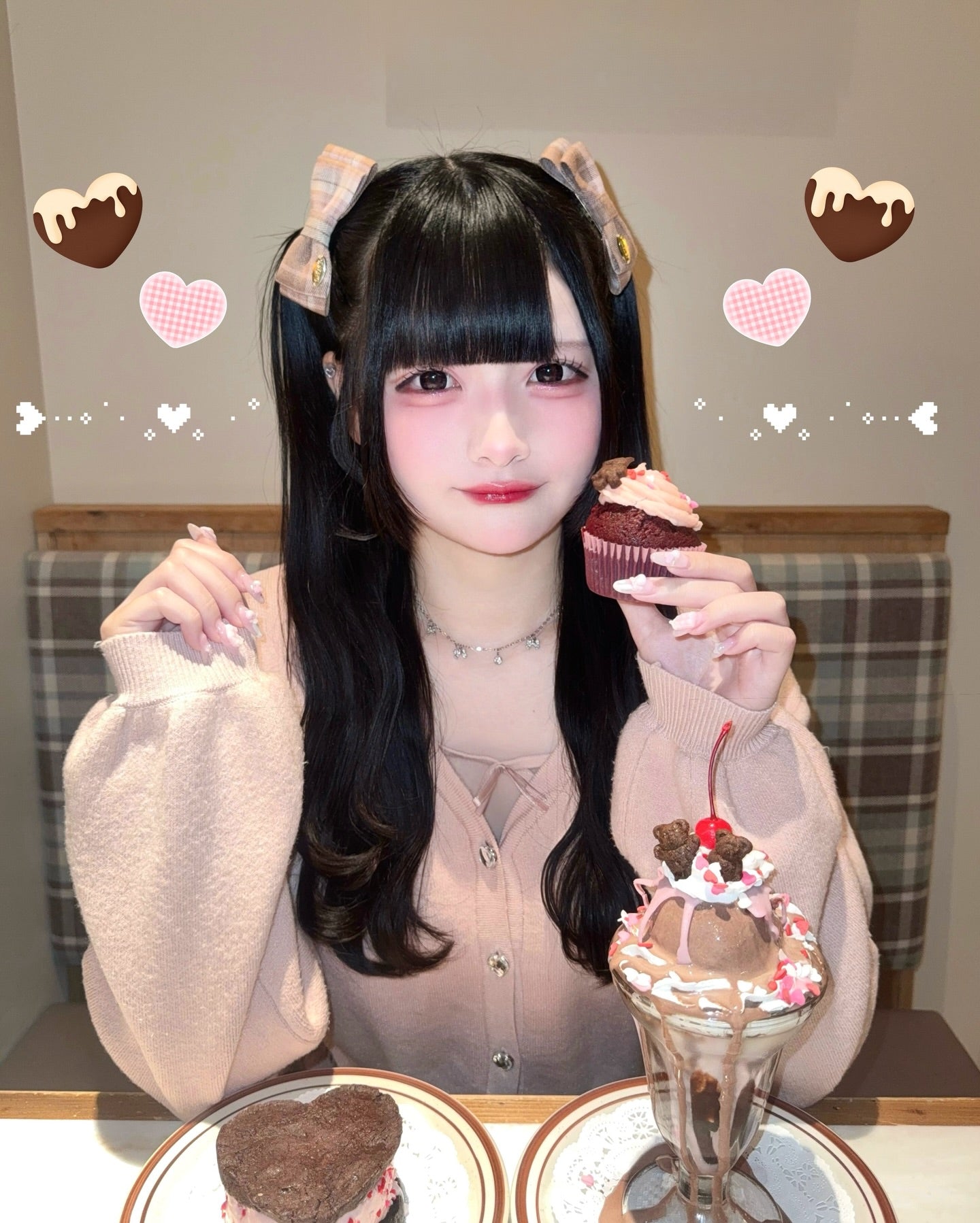 《LAFARY》チェックリボン