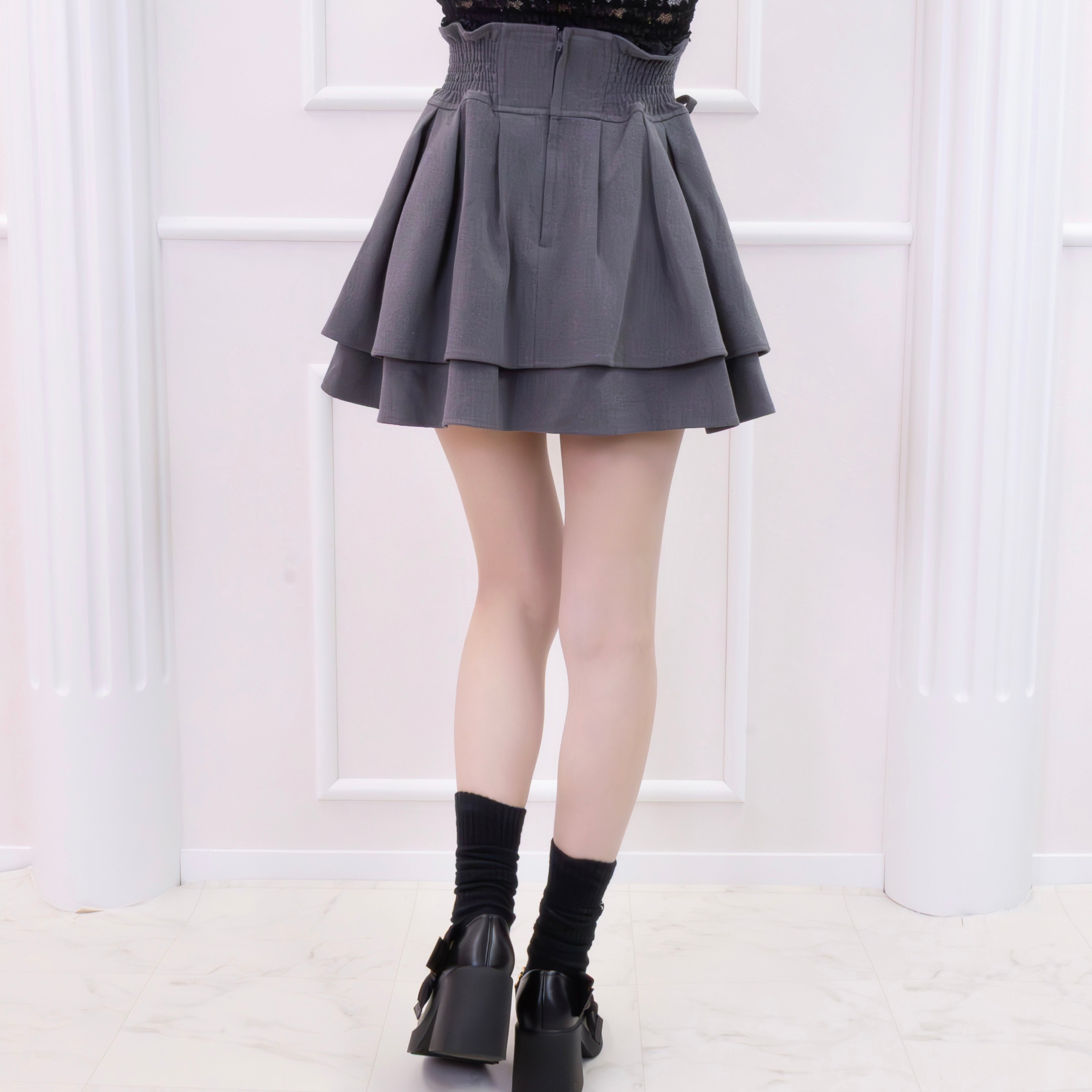 《LAFARY》サイドリボンスカート