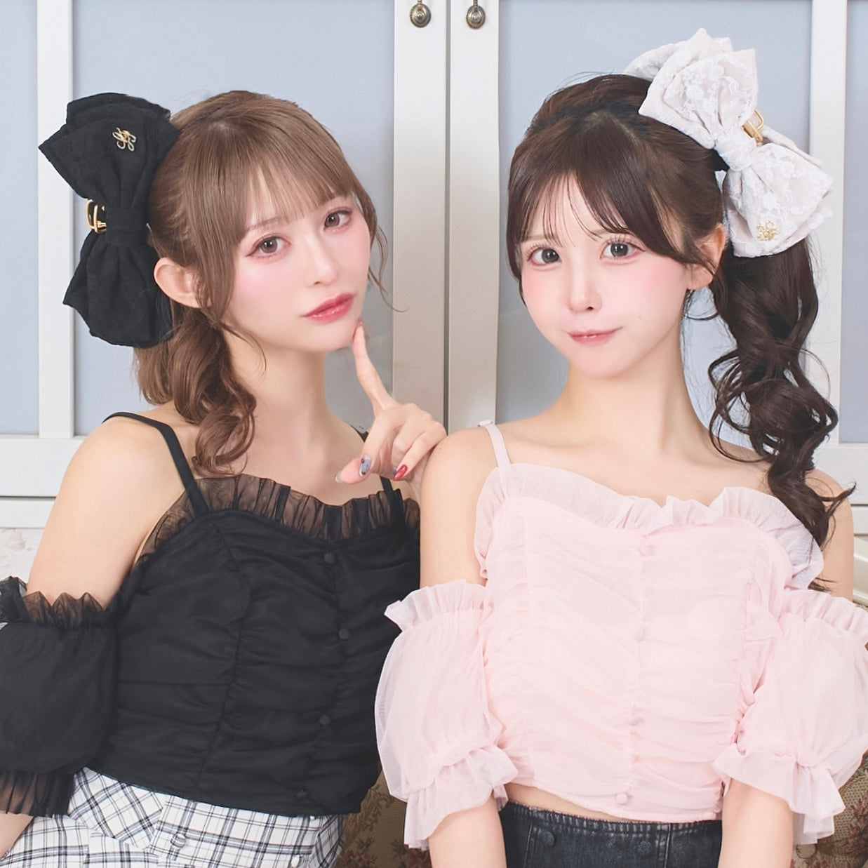 《LAFARY closet》レースリボンバンスクリップ