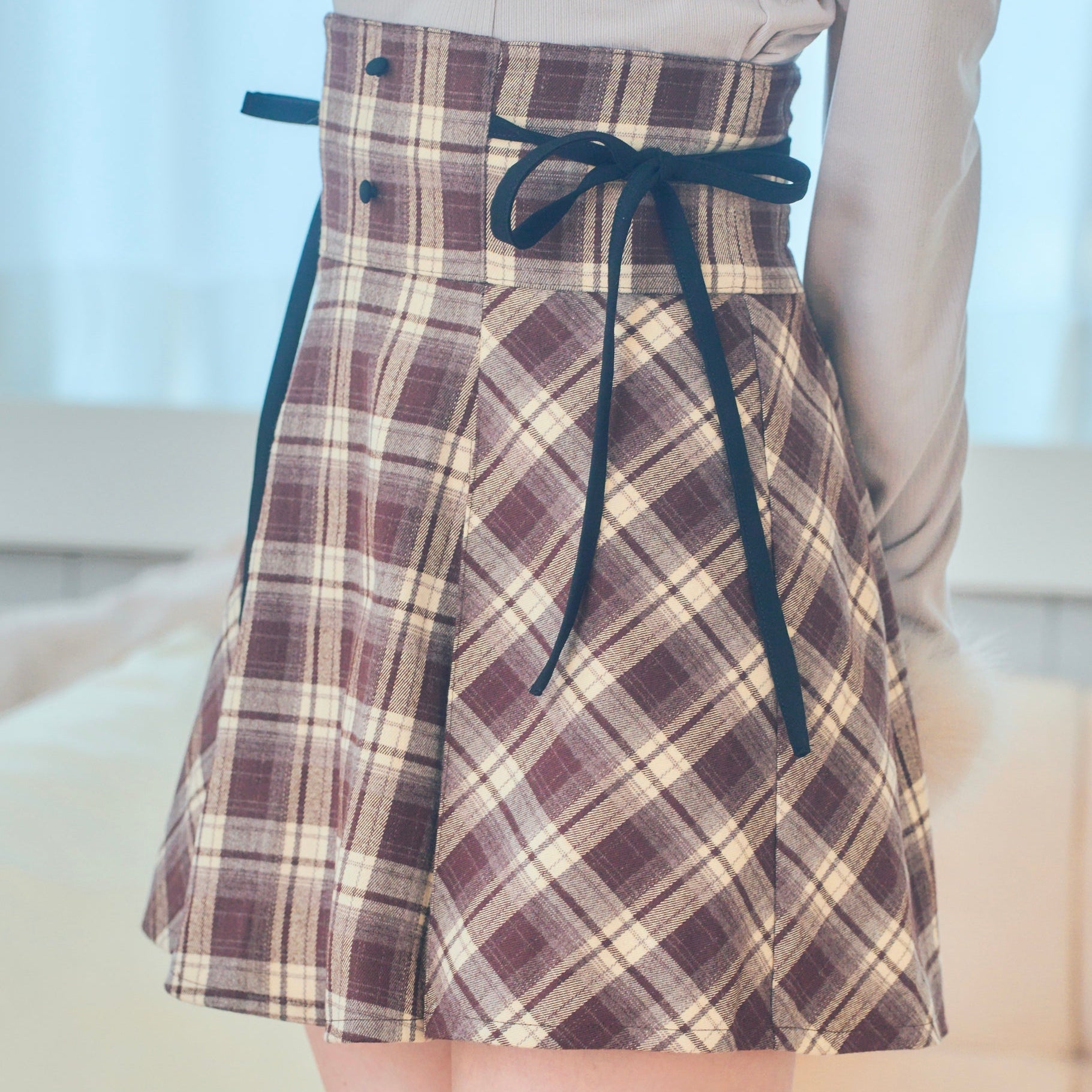 《LAFARY》ボックスプリーツスカート