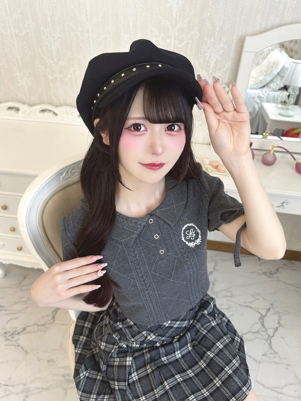 《LAFARY closet》エンブレムポロトップス
