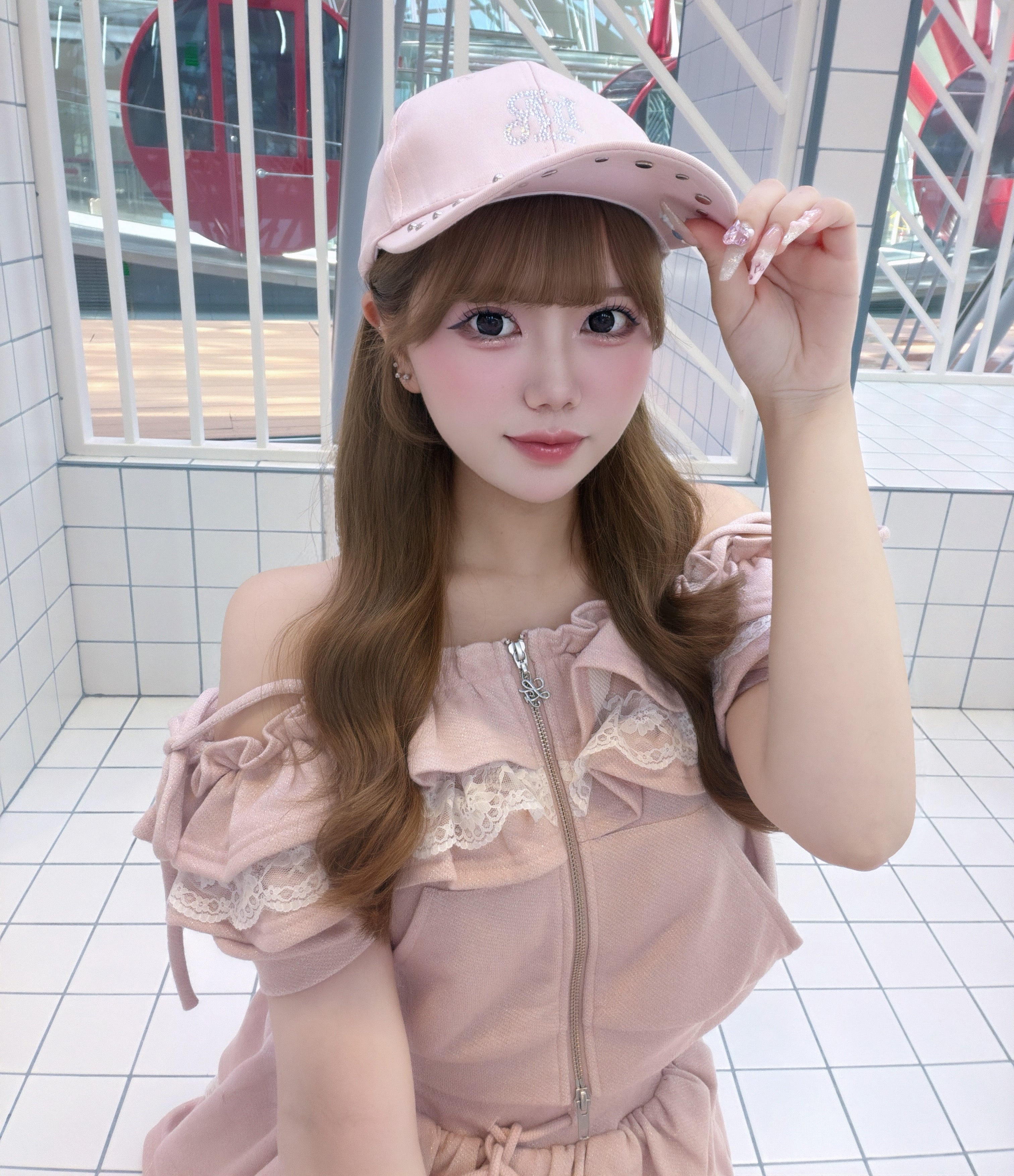 《LAFARY closet》オフショルスウェットセットアップ