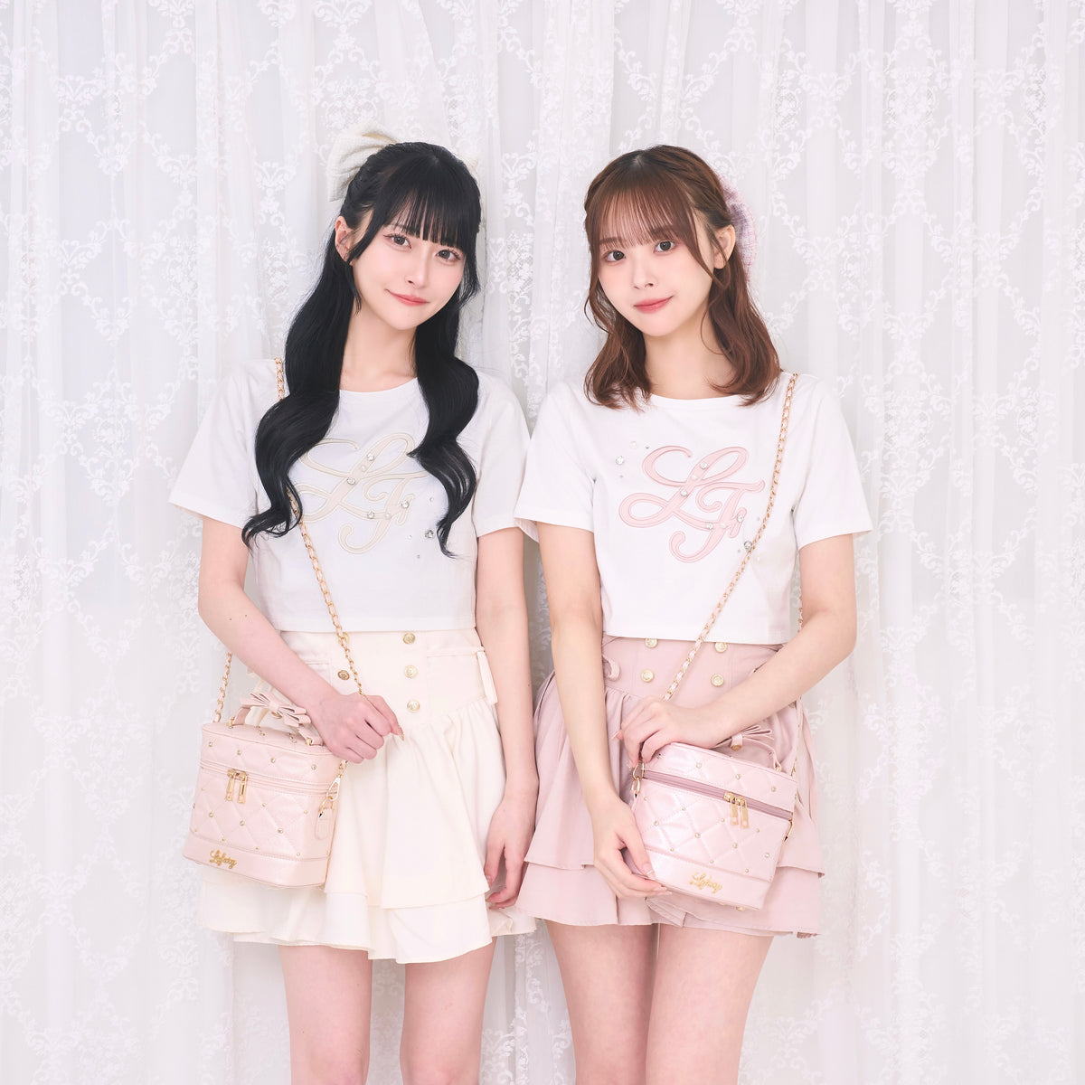 《LAFARY closet》ビジューキルティングバニティバッグ