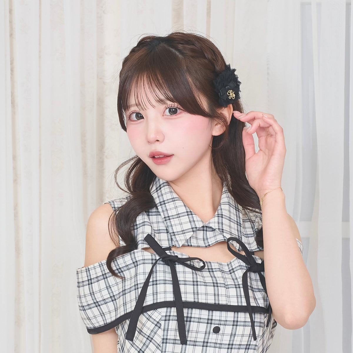 《LAFARY closet》チュールフリルヘアクリップ