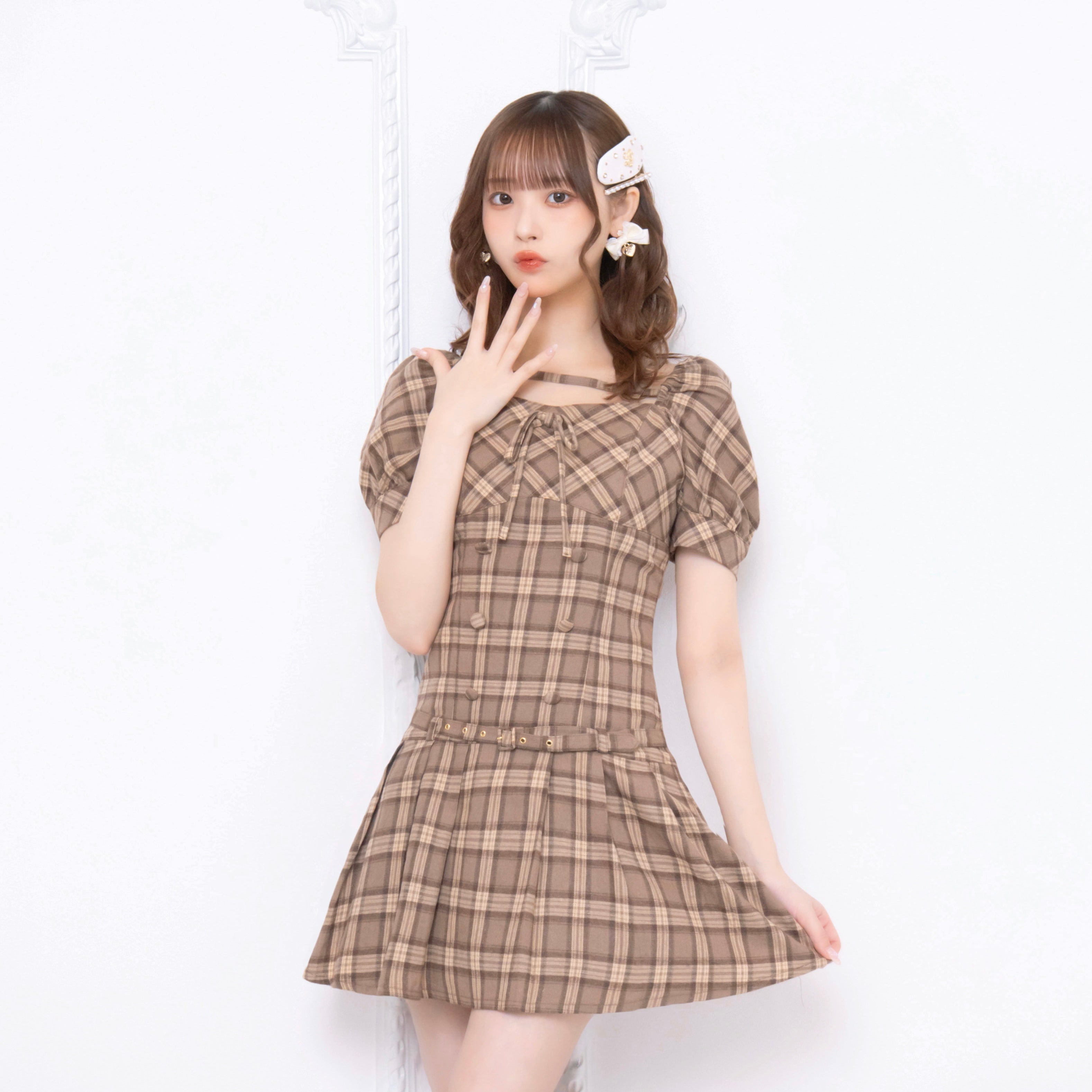 ブラウンチェック:161cm