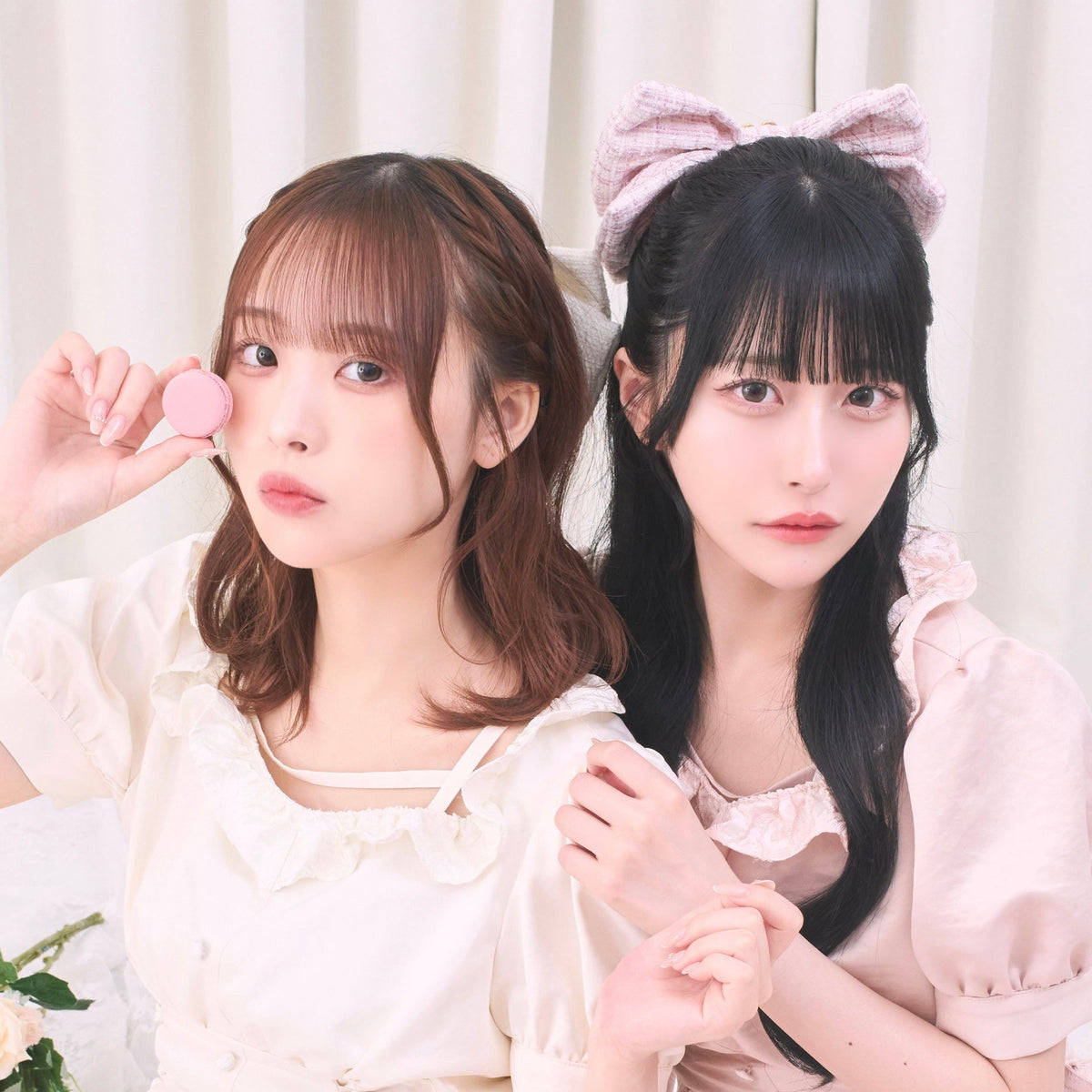 《LAFARY closet》ビジューツイードリボンバレッタ