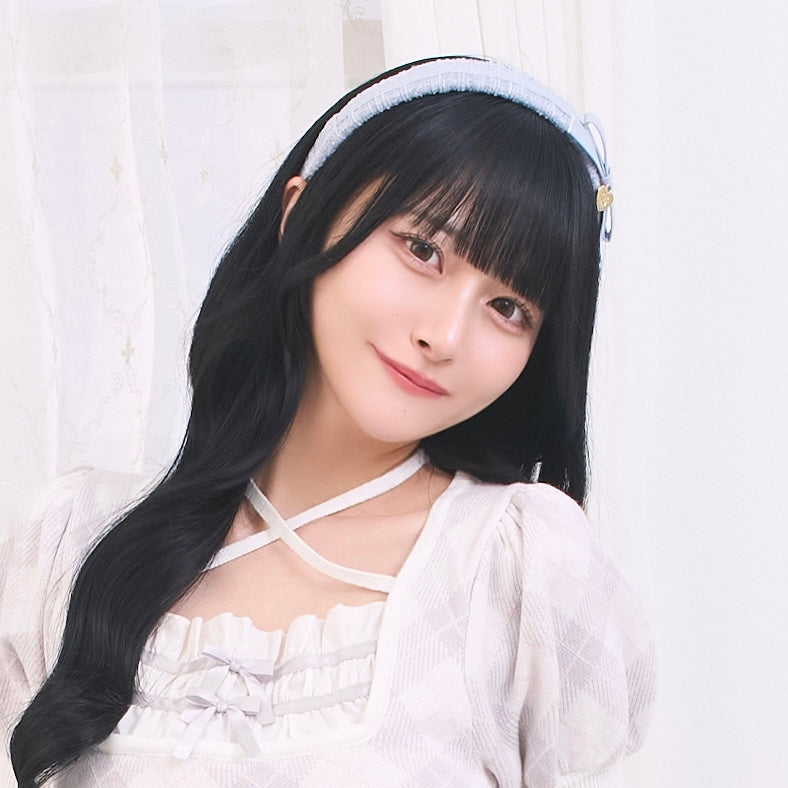 《LAFARY closet》合皮リボンツイードカチューシャ