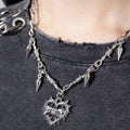 《mine》クロウハート有刺鉄線ネックレス