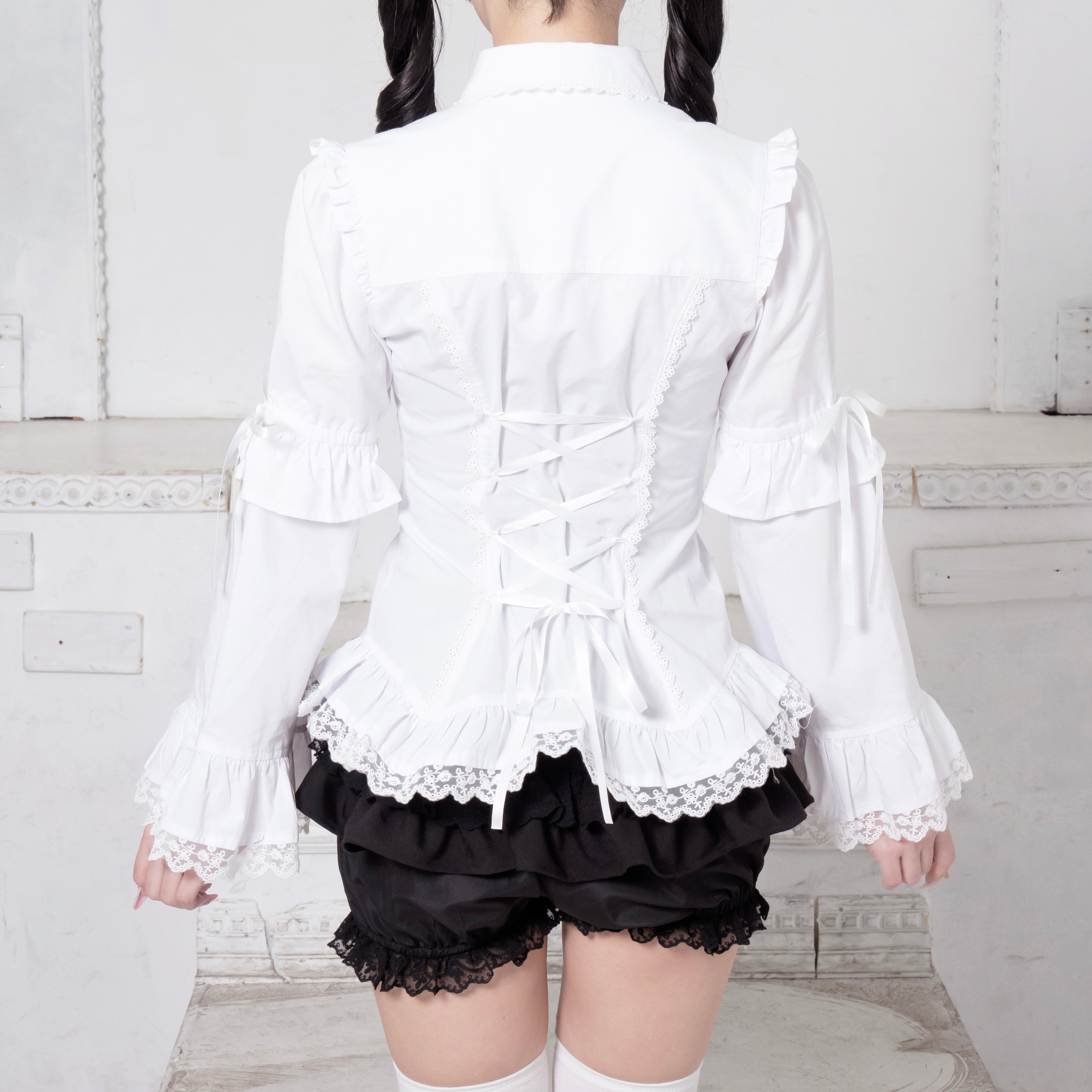 《mine》クロスベルスリーブブラウス