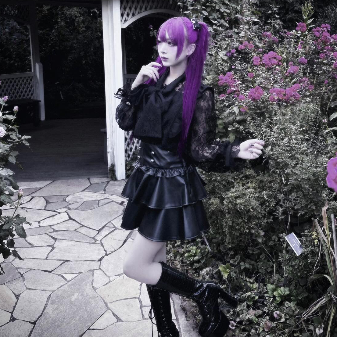 《mine》レザースカート