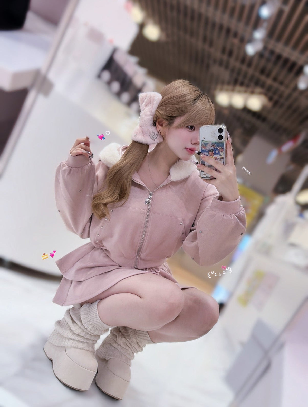 《LAFARY closet》ファーリボンバンスクリップ