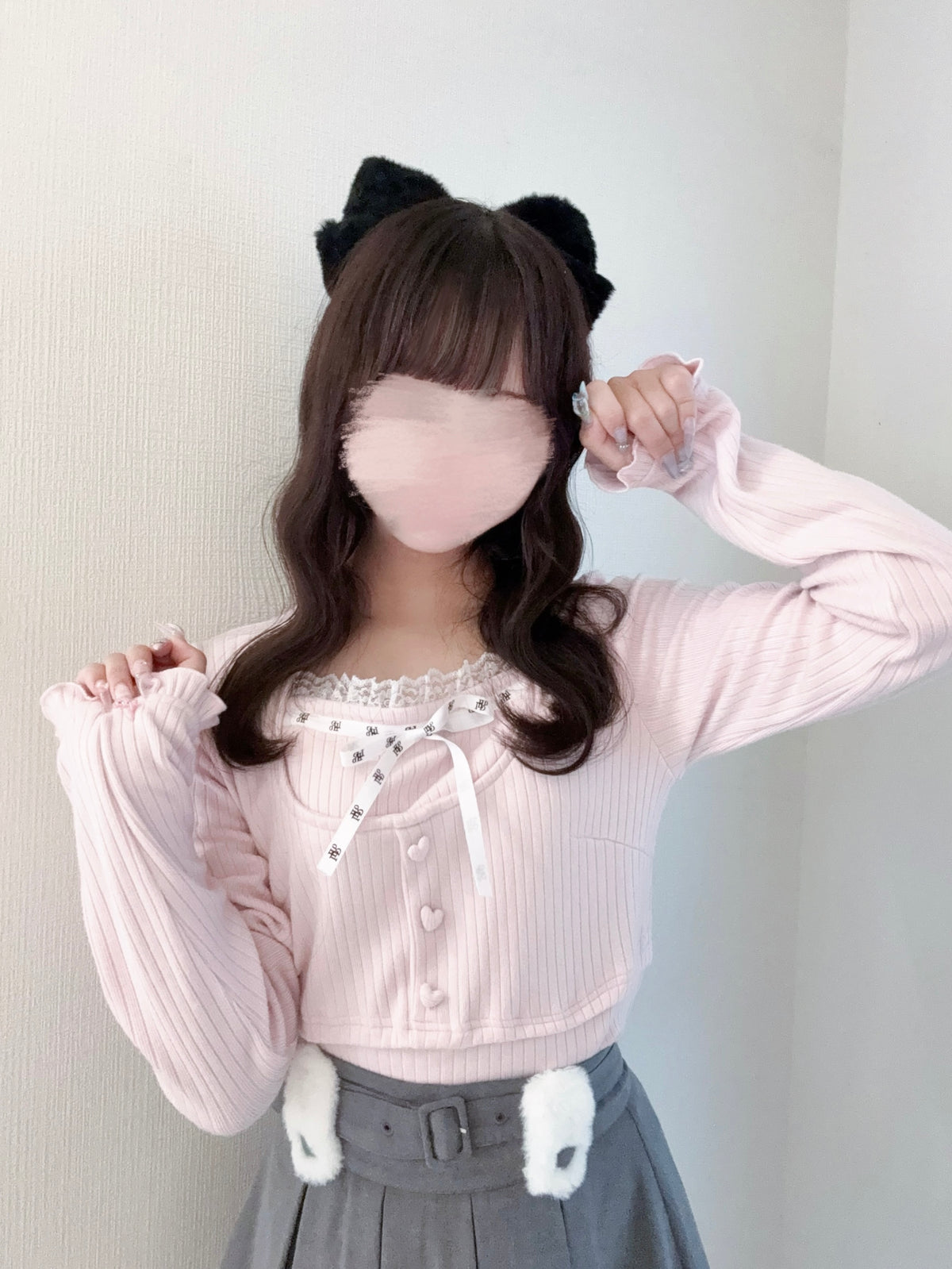 《LAFARY closet》ファーリボンバレッタ