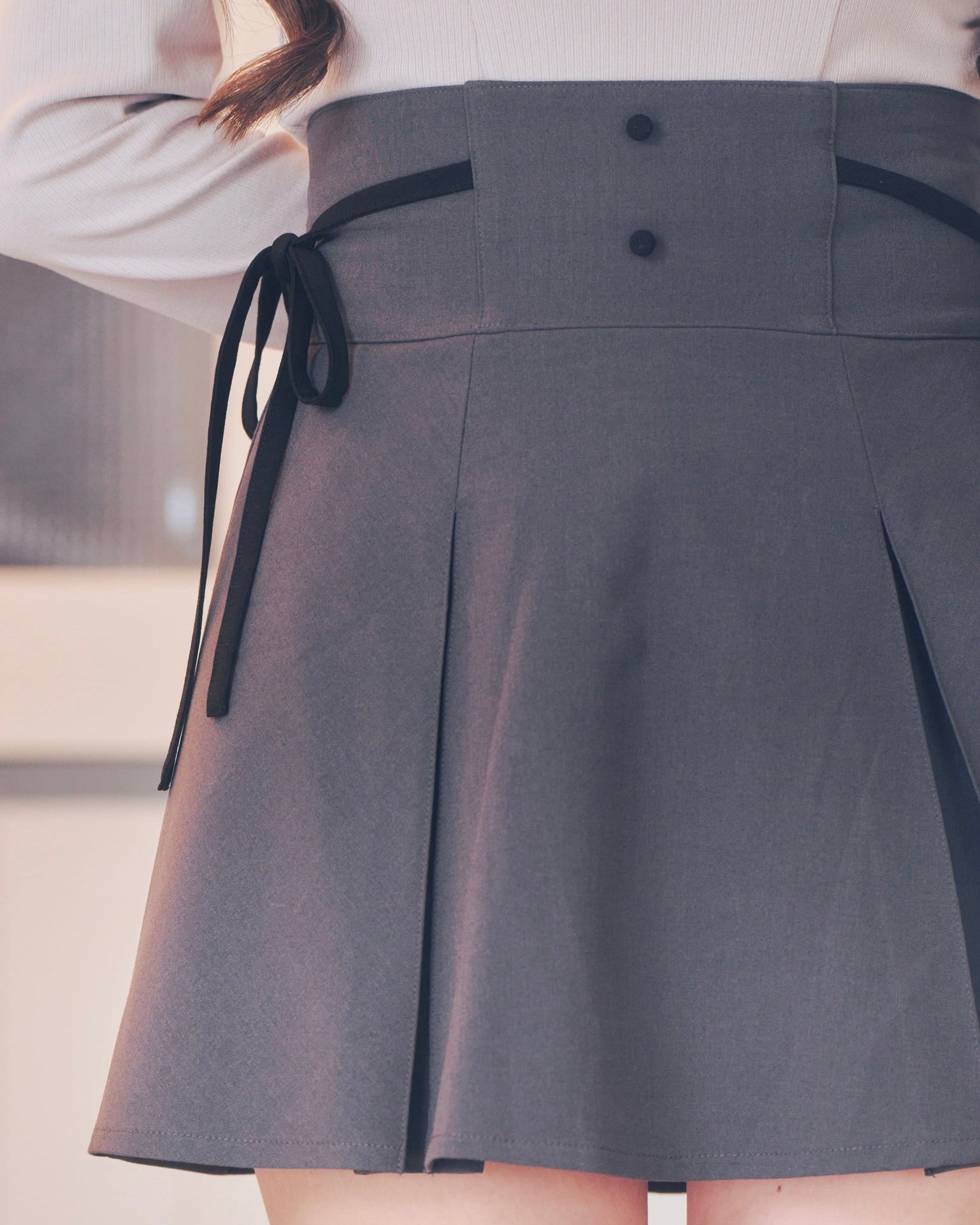 《LAFARY》ボックスプリーツスカート