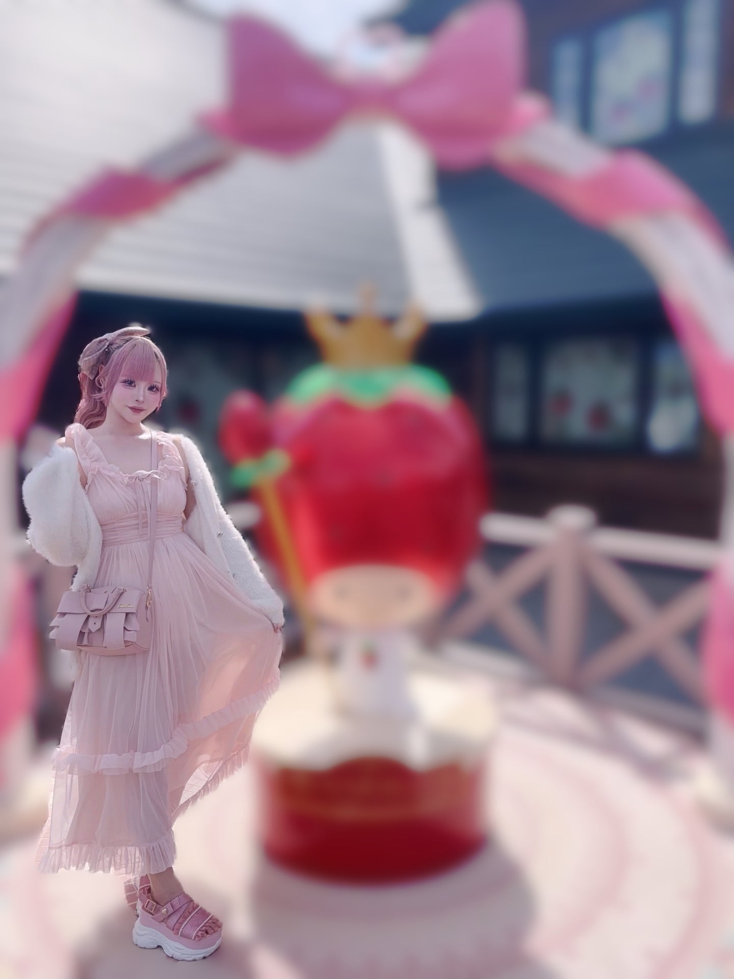 《LAFARY closet》チュールフリルロングワンピース