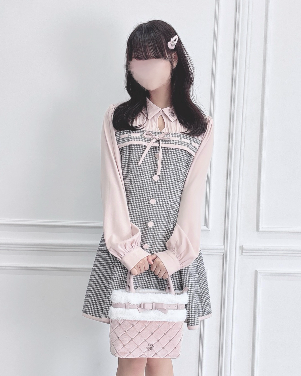 《LAFARY closet》サテンハートヘアピン