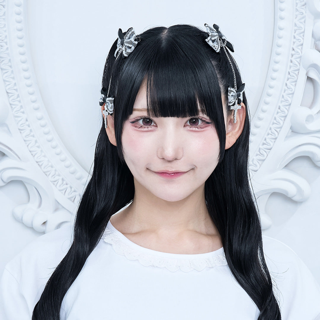 《mine》ロッククロスチャーム2連リボン