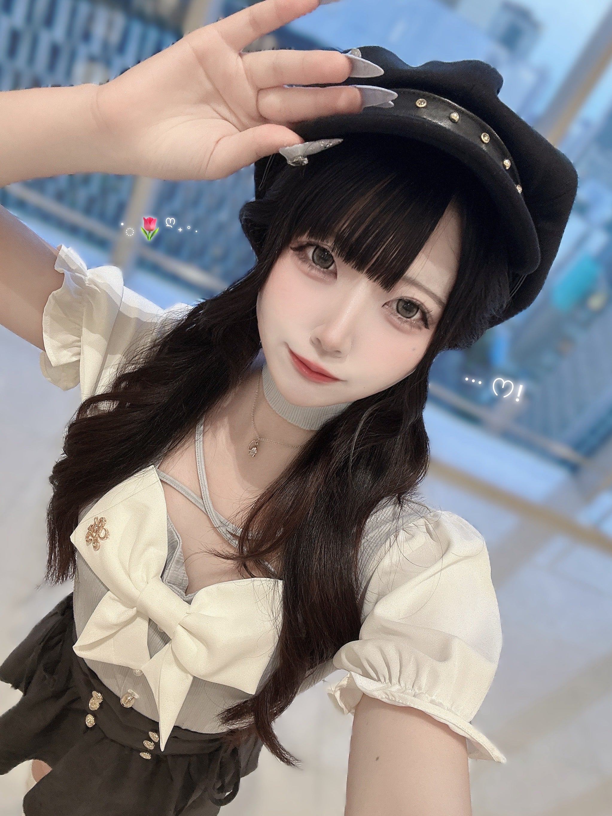 《LAFARY closet》リボンリブトップス