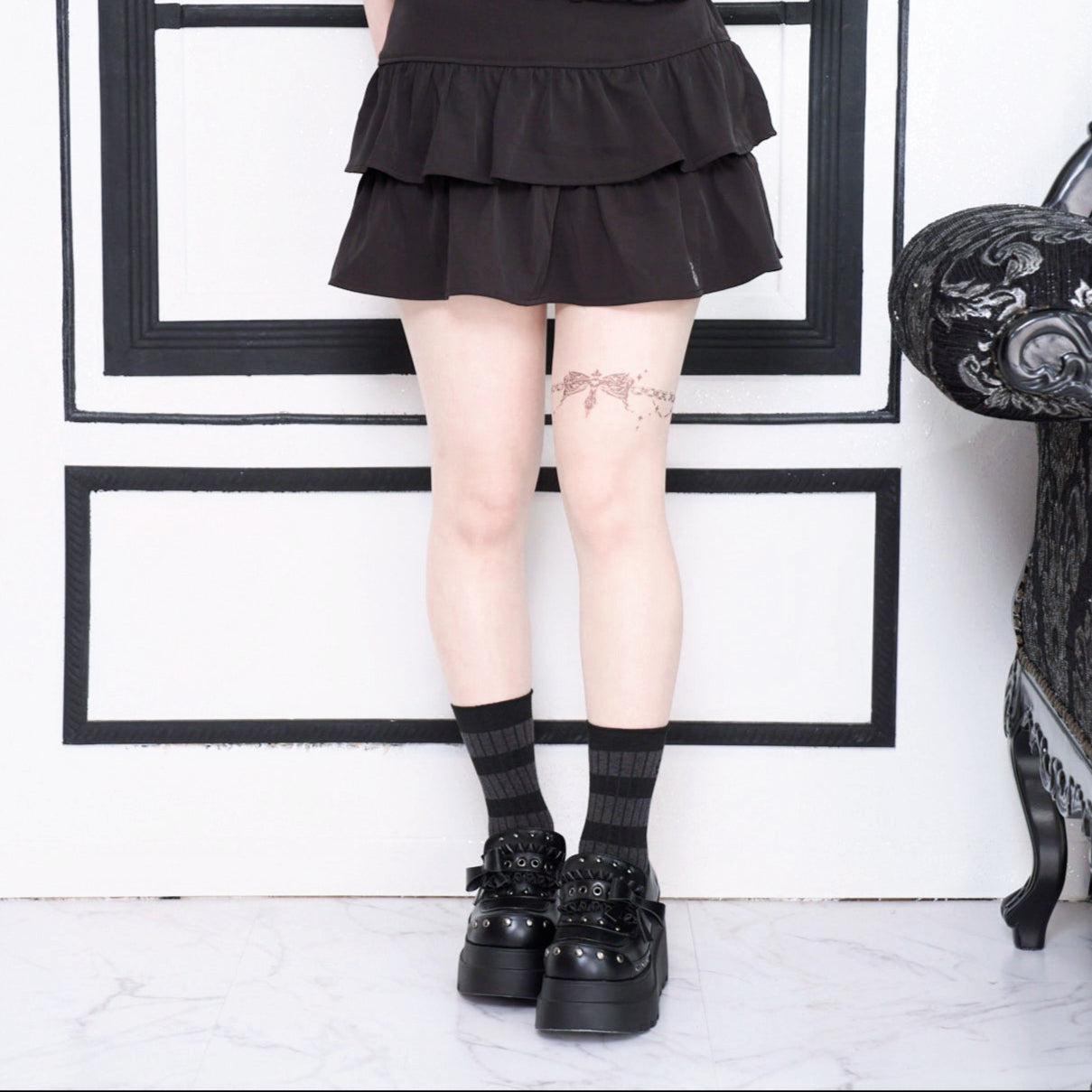 《mine》クロスリボンストッキング