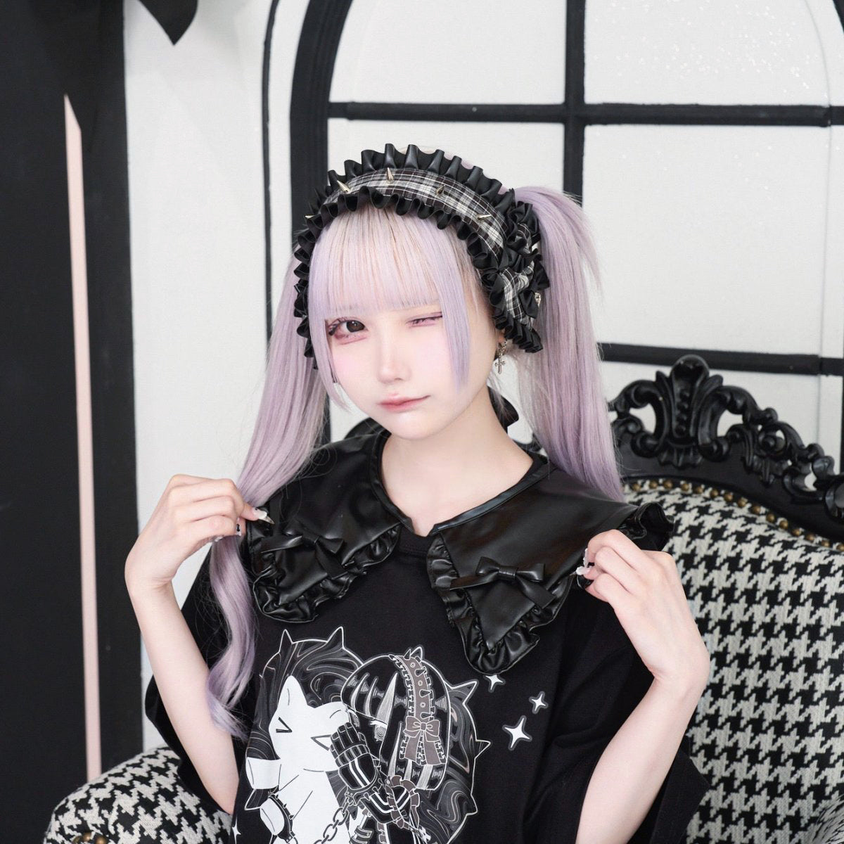 《mine》レザーハート ヘッドドレス