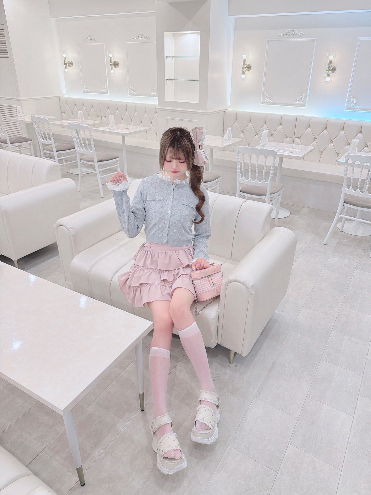 《LAFARY closet》スピンドルティアードスカパン