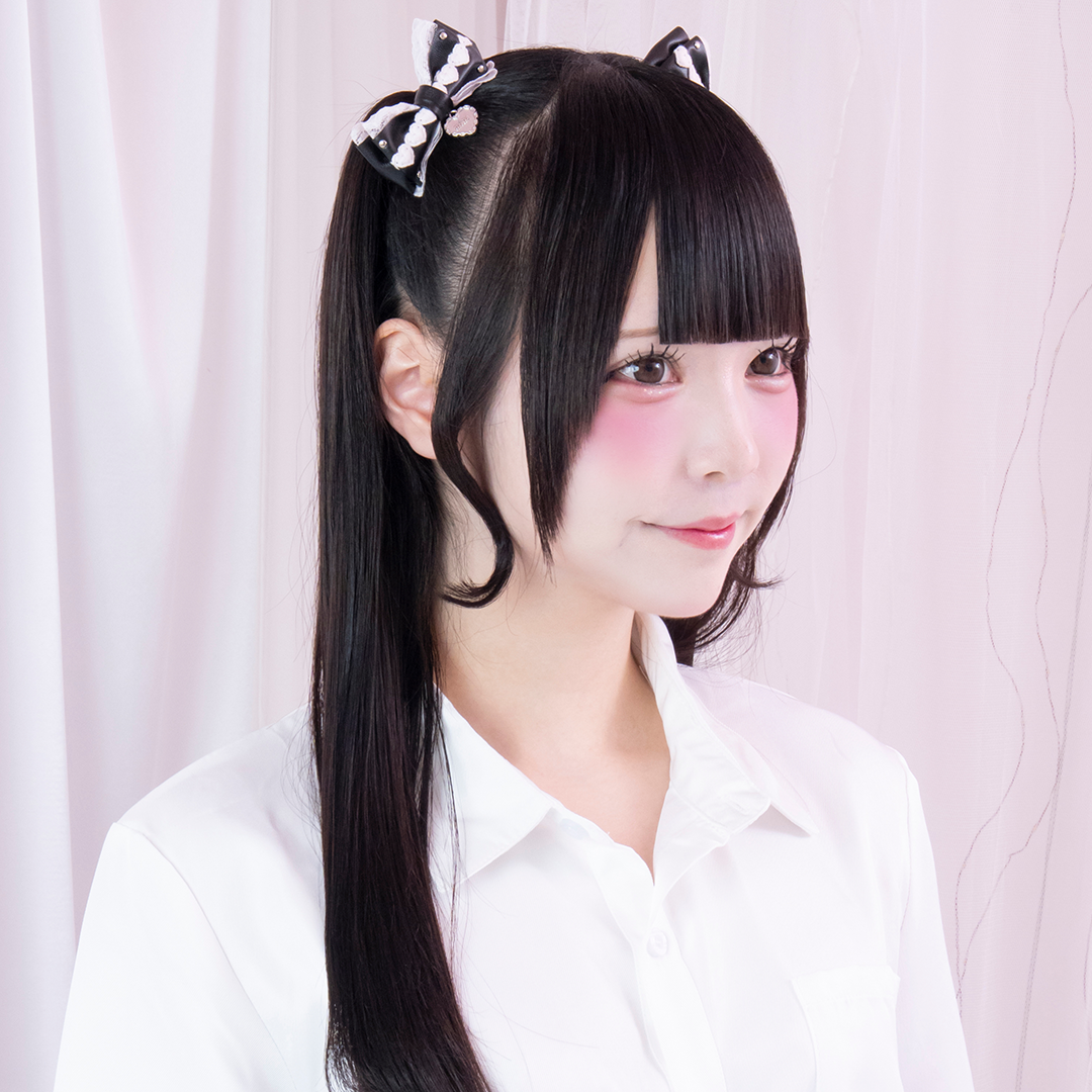 《ビビちゃん×mine》ハートレザーフリルリボン