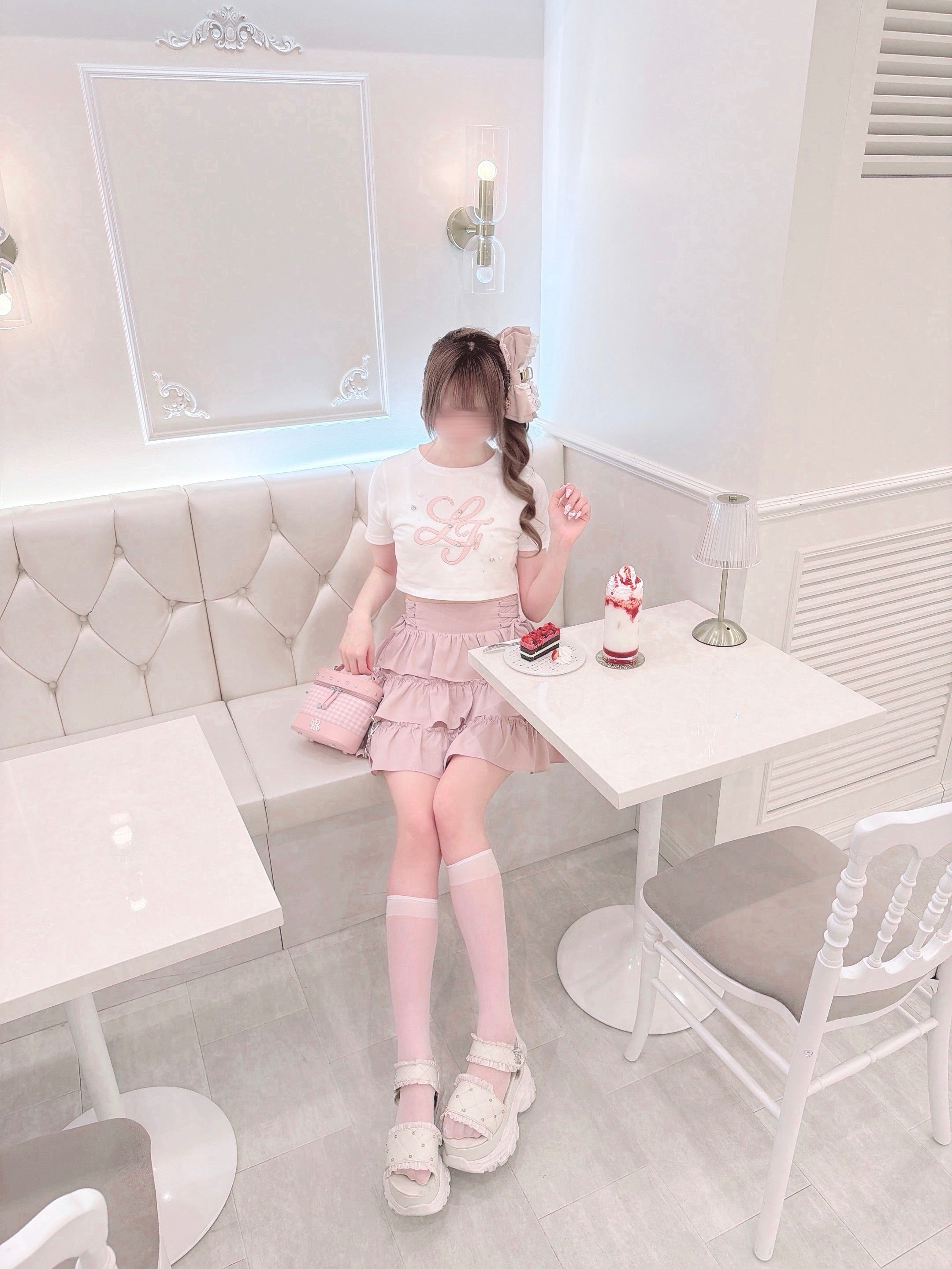 《LAFARY closet》コットンレースリボンバンスクリップ