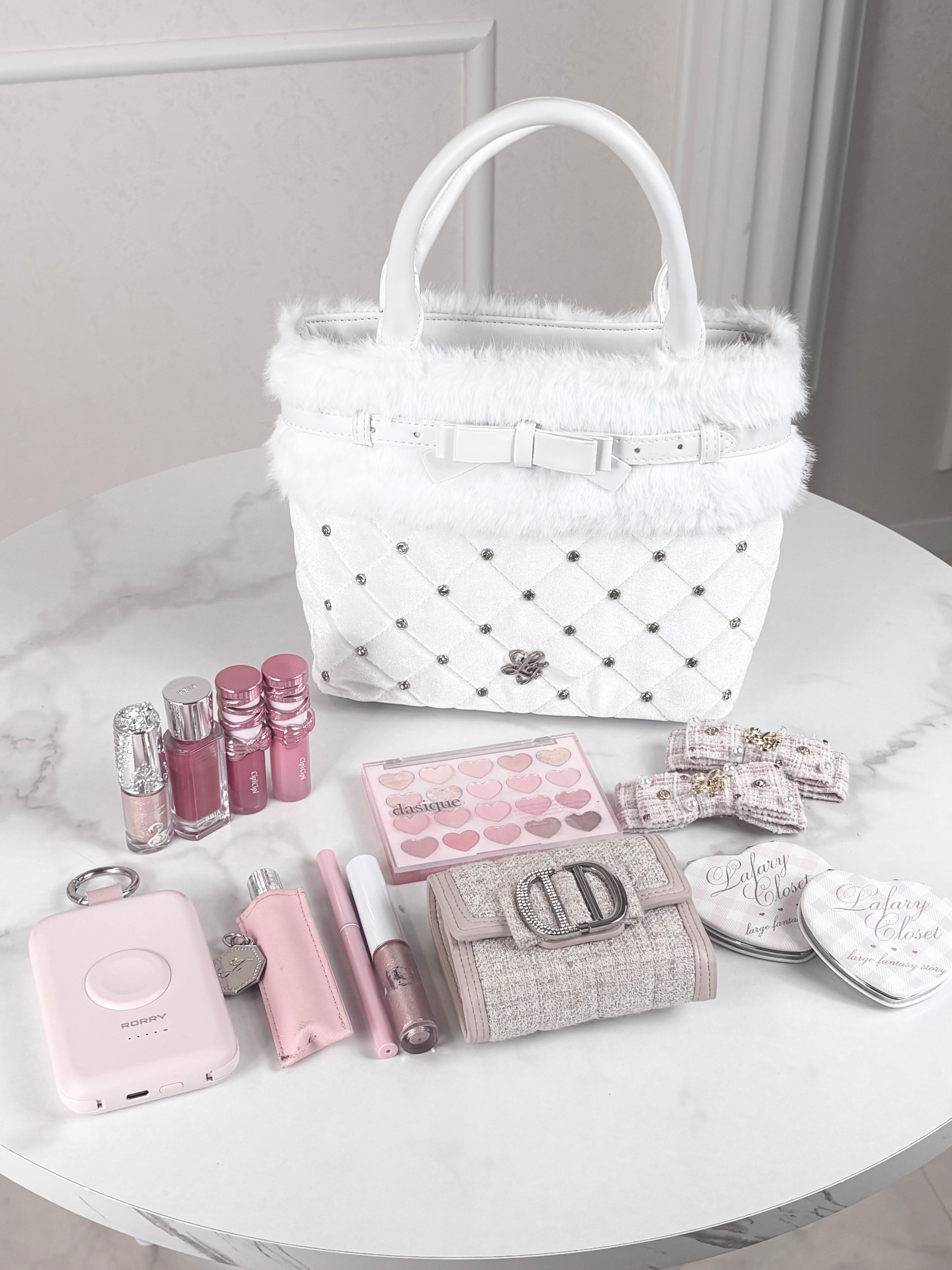 《LAFARY closet》キルティングファーバッグ