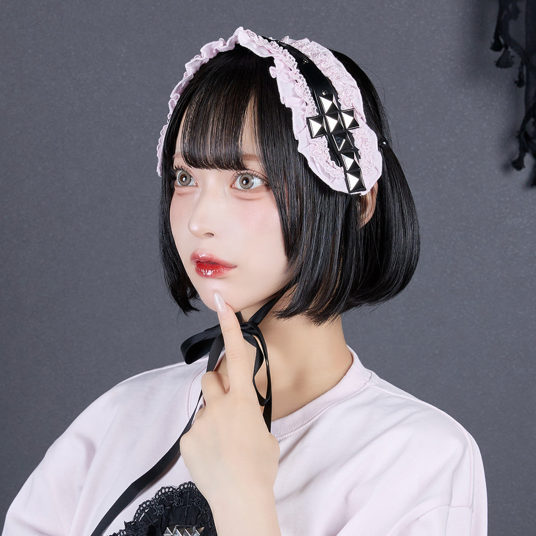 《mine》スタッズクロスヘッドドレス