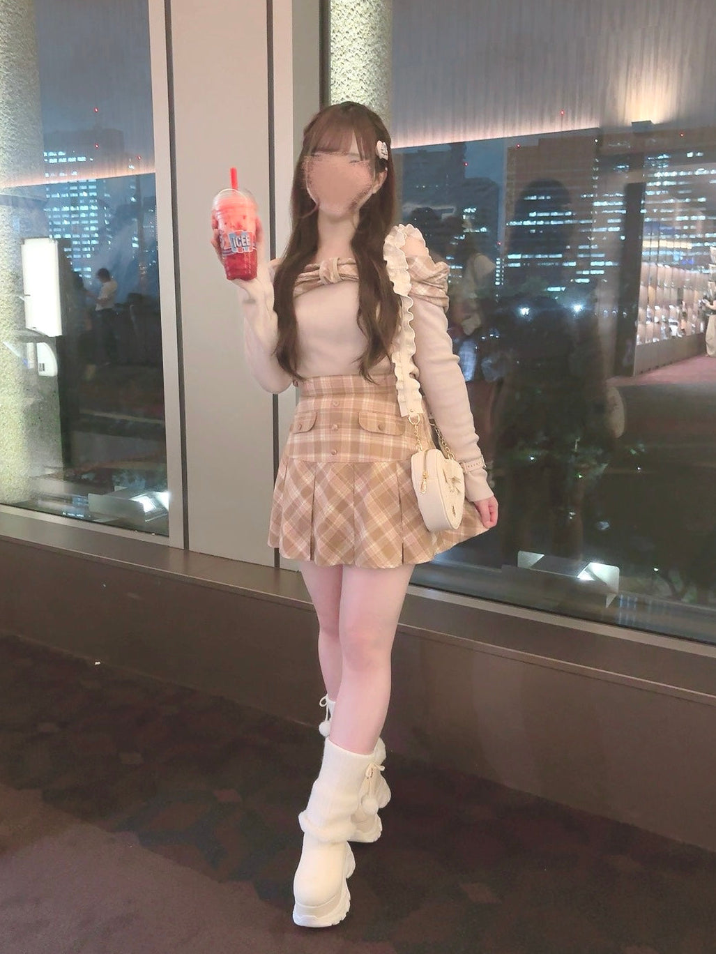 《LAFARY closet》ルーズニット厚底ブーツ